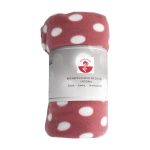 Κουβέρτα  Fleece Διπλή Με Σχέδιο 200×220 cm Ροζ Πουά