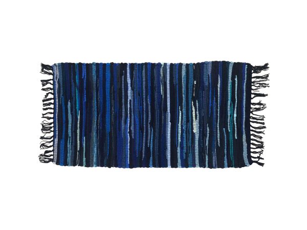 Κουρελού Μονόχρωμη Βαμβακερή 50x100cm Μπλε - Image 1