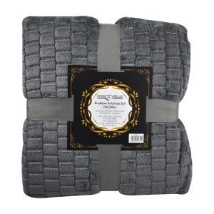 Κουβέρτα Ανάγλυφη Soft 150×200 cm Γκρι