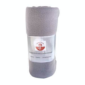 Κουβέρτα Fleece Διπλή Μονόχρωμη 200×220 cm 35078 Γκρι