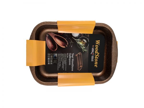 32590 32591 32592 (2) 1600x1200 Ταψί Ορθογώνιο Woodstone Αλουμίνιο με επίστρωση μάρμαρο 25x18 cm - Image 3