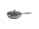Τηγάνι Inox Με Γυάλινο Καπάκι 28 cm