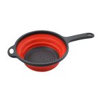 Σουρωτήρι Πτυσσόμενο Στρογγυλό Με Χερούλι 20 cm διάμετρος εσωτερικά Κόκκινο