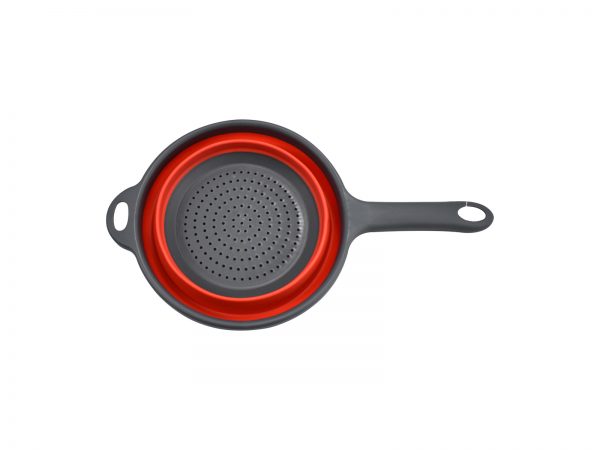 Σουρωτήρι Πτυσσόμενο Στρογγυλό Με Χερούλι 20 cm διάμετρος εσωτερικά Κόκκινο - Image 2