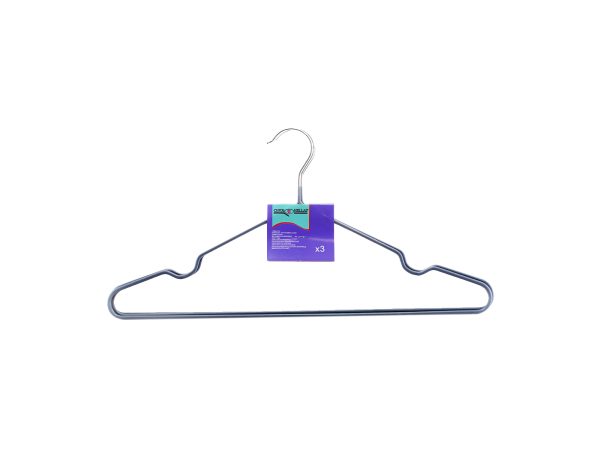 31276 grey 1600X1200 Κρεμάστρα Μεταλλική Χρωματιστή Σετ 3 Τεμαχίων Γκρι - Image 1