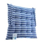 Μαξιλάρι Καρέκλας Ριγέ 40×40 cm Μπλε