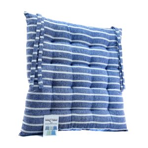 Μαξιλάρι Καρέκλας Ριγέ 40×40 cm Μπλε