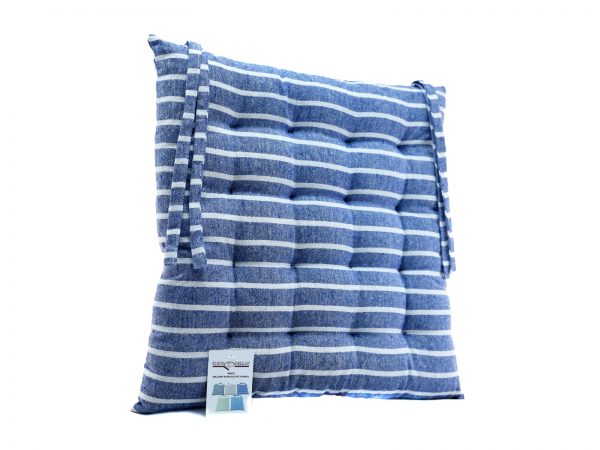Μαξιλάρι Καρέκλας Ριγέ 40×40 cm Μπλε - Image 1