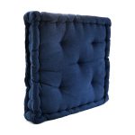 Μαξιλάρι Στρώμα Βαμβακερό Μονόχρωμο 40×40 cm Μπλε Σκούρο