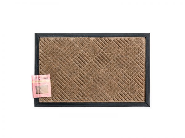 ΠΔ068 PD068 grammes brown 1600X1200 Πατάκι Εισόδου Μοκέτα Delta 40x60cm σχέδιο Πλεκτό Καφέ - Image 1