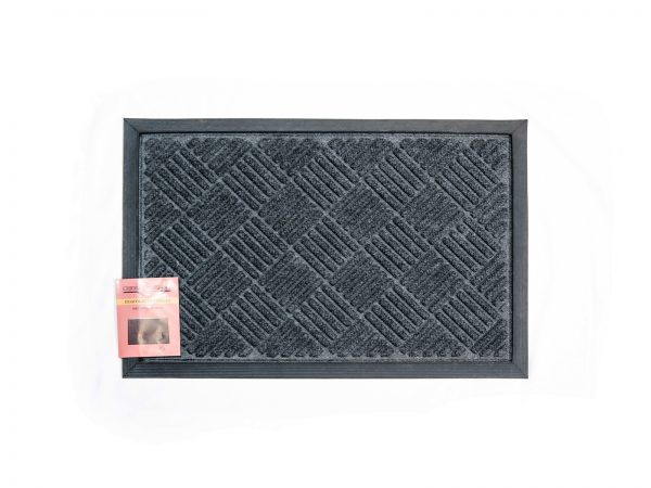 Πατάκι Εισόδου Μοκέτα Delta 40x60cm Σχέδιο Πλεκτό Γκρι - Image 1