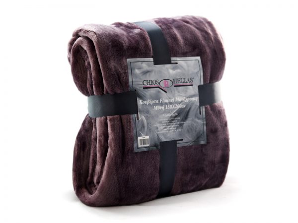 35058 350589 PURPLE 1600X1200 Κουβέρτα Flannel 150×200 cm Μωβ - Image 1