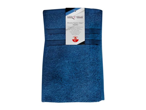 35122 d blue 1600X1200 Πετσέτα Χεριών Αύρα 30x50cm Μπλε Σκούρο - Image 1