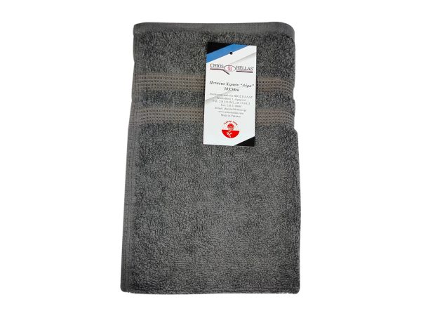 Πετσέτα Χεριών Αύρα 30x50cm Γκρι Σκούρο - Image 1