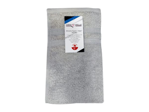 Πετσέτα Χεριών Αύρα 30x50cm Γκρι Ανοιχτό - Image 1