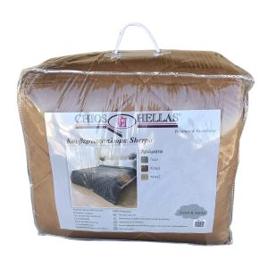Κουβερτοπάπλωμα Sherpa 220x240cm Καφέ