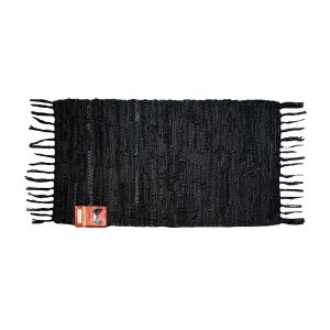 Δερμάτινο Μονόχρωμο Χαλάκι 80x160cm Μαύρο