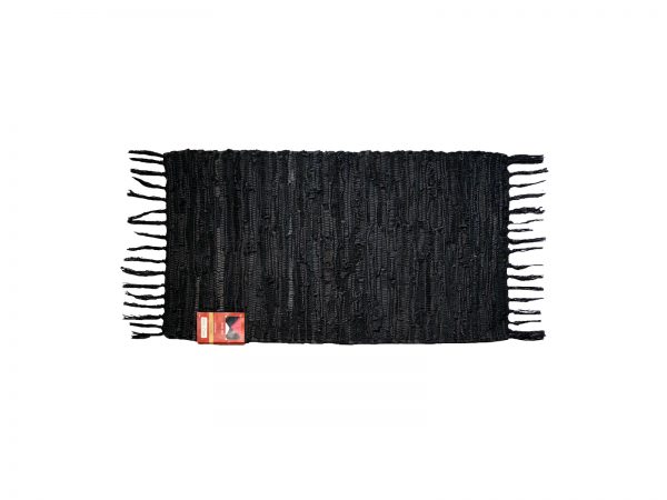 40001 - 3 - 40 black 1600x1200 Δερμάτινο Μονόχρωμο Χαλάκι 80x160cm Μαύρο - Image 1