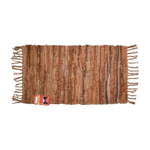 Χαλάκι Δερμάτινο 65x190cm Καφέ Ανοιχτό