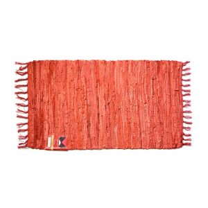 Χαλάκι Δερμάτινο 65x190cm Κόκκινο