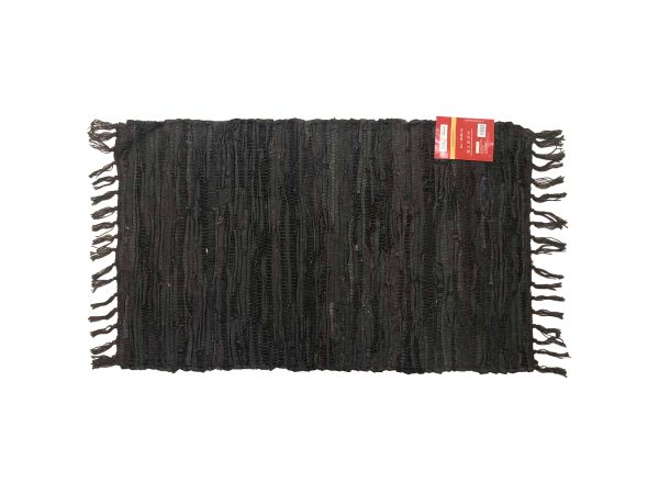 Δερμάτινο Μονόχρωμο Χαλάκι 50x80cm Καφέ Σκούρο - Image 1