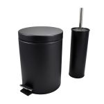 Κάδος Πεντάλ και Πιγκάλ Μονόχρωμο 31860 31861 Σετ Μαύρο