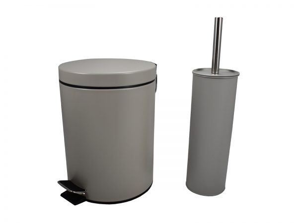 Κάδος Πεντάλ και Πιγκάλ Μονόχρωμο 31860 31861 Σετ Μπεζ - Image 1