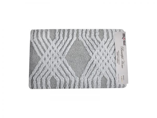 43074 43075 grey 1600x1200 Πατάκι Μπάνιου Βαμβακερό Isabella 50x80cm Γκρι - Image 1