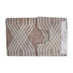 Πατάκι Μπάνιου Βαμβακερό Isabella Σετ 2τεμ Καφέ 50x80cm & 50x40cm