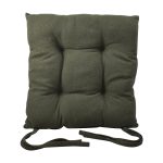 Μαξιλάρι Καρέκλας Μονόχρωμο 40x40cm Πράσινο Λαδί
