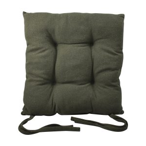 Μαξιλάρι Καρέκλας Μονόχρωμο 40x40cm Πράσινο Λαδί