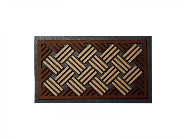 Ταπέτο Forma σχέδιο Πλεκτό Καφέ 40x70 cm - Image 1