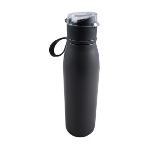 Μπουκάλι Θερμός Με Χερούλι Σιλικόνης 500ml Γκρι