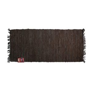 Χαλάκι Δερμάτινο 65x190cm Καφέ Σκούρο