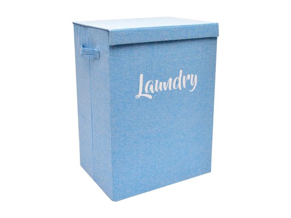 Καλάθι Απλύτων Αναδιπλούμενο 40x30x55 cm Γαλάζιο - Image 1