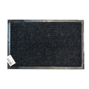 Ποδόμακτρο Μοκέτα Λάστιχο 100x160cm Μαύρο
