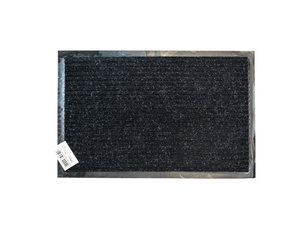 ΠΔ298 PD298 black 1600X1200 Ποδόμακτρο Μοκέτα Λάστιχο 40x60cm Μαύρο - Image 1