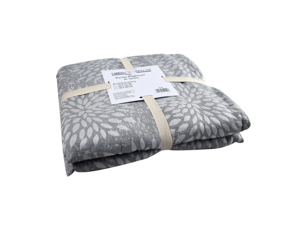 Ριχτάρι Βαμβακερό Με Σχέδιο 180x170 cm Γκρι - Image 2