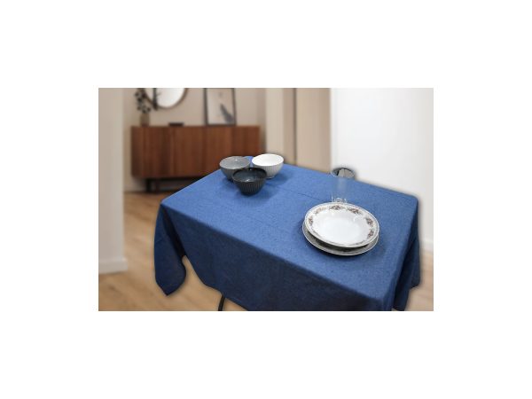 Τραπεζομάντηλο Βαμβακερό 140x180cm Μπλε - Image 1