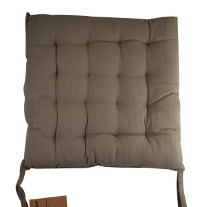 Μαξιλάρι Καρέκλας Βαμβακερό 40x40x4 cm Μπεζ Καφέ ΜΑ039