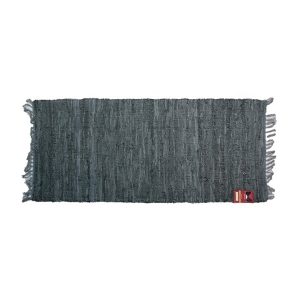 Δερμάτινο Μονόχρωμο Χαλάκι 80x160cm Γκρι
