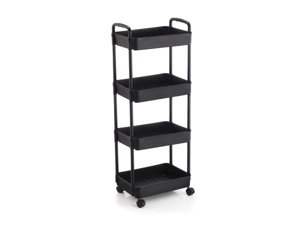 31919 1600x1200 Τρόλεϊ Κουζίνας Με Μεταλλικό Σκελετό 4 Θέσεων 41x28x103 cm Μαύρο - Image 1