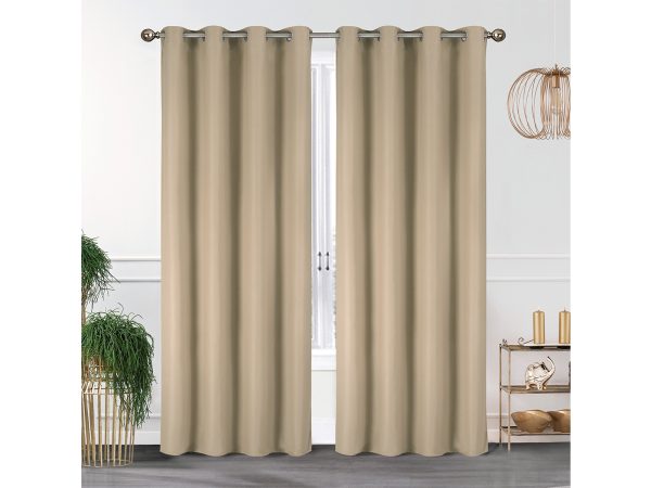 35257 BEIGE 1600X1200 Κουρτίνα Συσκότισης Blackout 140x260 cm Μπεζ - Image 1