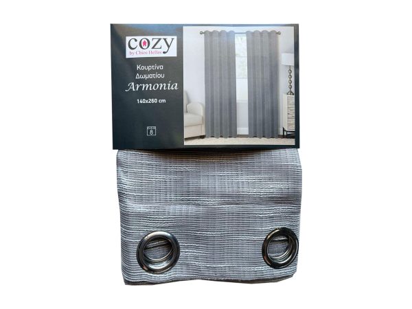35258 GREY SILVER 2 1600X1200 Κουρτίνα Δωματίου Armonia 140x260 cm Γκρι Ασημί - Image 2