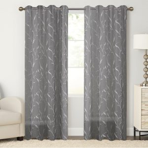 Κουρτίνα Δωματίου Lily 140x260 cm Γκρι