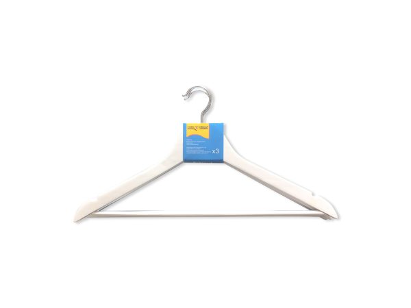 31275 white 1600X1200 2 Κρεμάστρα Ξύλινη Χρωματιστή Σετ 3 Τεμαχίων Λευκό - Image 1