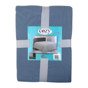 Κουβερλί Μονόχρωμο Μονό Μπλε 150x240 cm