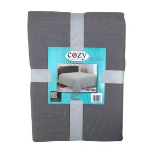 Κουβερλί Μονόχρωμο Μονό Γκρι 150x240 cm