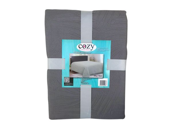 35140 35141 GREY 2 1600X1200 Κουβερλί Μονόχρωμο Μονό Γκρι 150x240 cm - Image 1