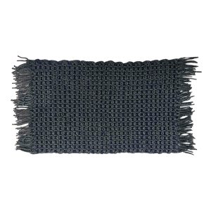 Χαλάκι Βαμβακερό Ναυσικά 67x140cm Γκρι Σκούρο